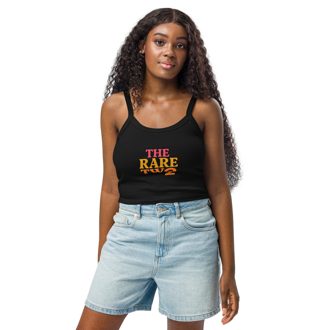 micro-rib tank top for women